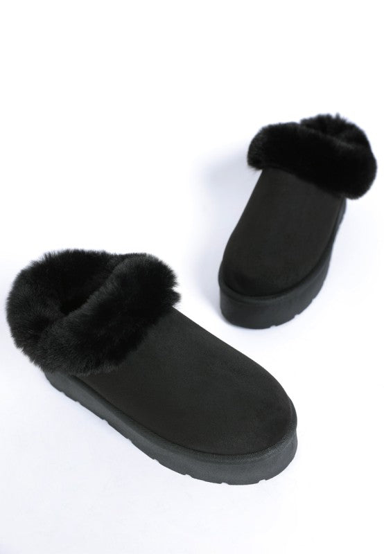 Aniso Faux Fur Slip On Snow Boots