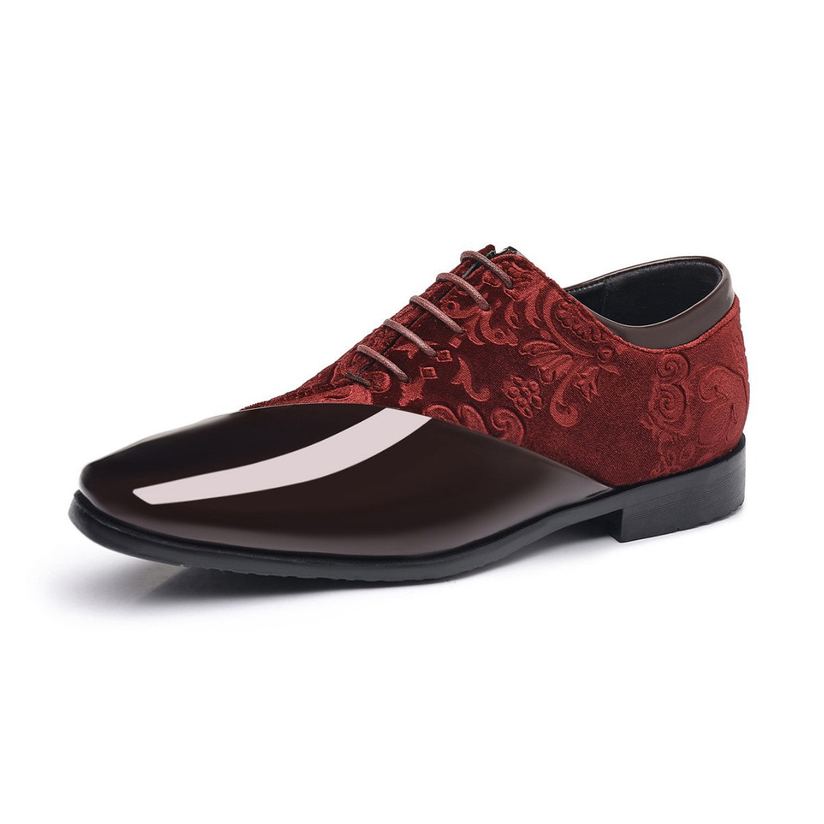 Men's Shiny Pointed-Toe Business Leather Shoes - Premium PU Leather Square Toe Dress Shoes