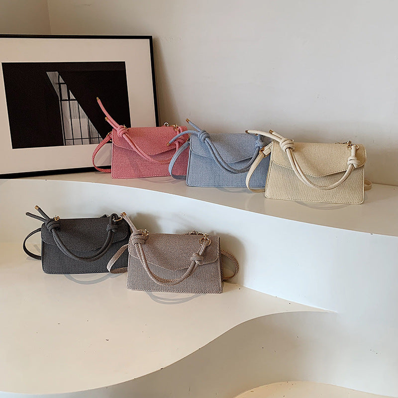 Korean-Style Crossbody Shoulder Bag - Premium PU Leather Square Flap Bag for Women