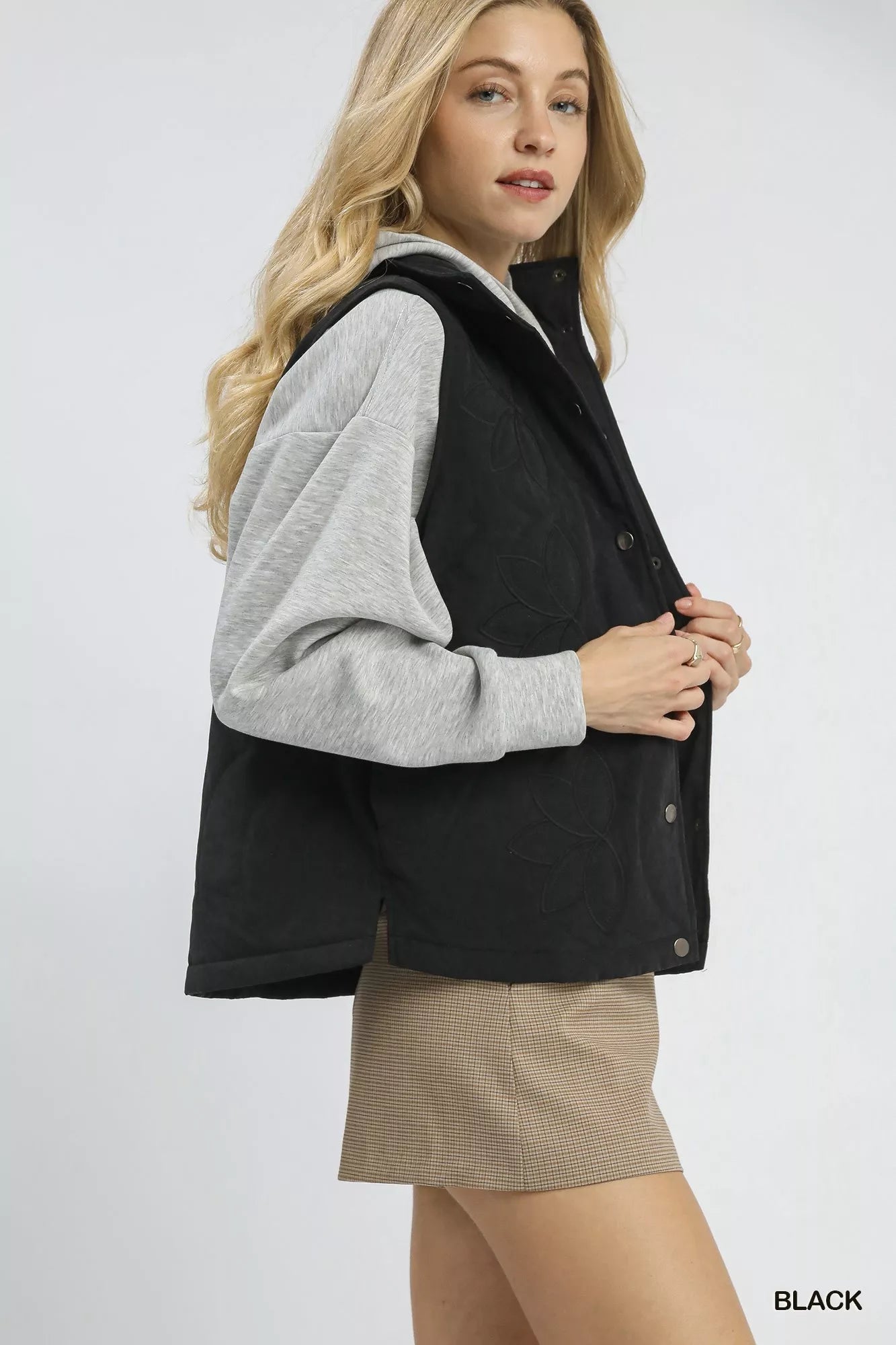 Quilted Embroidered Vest