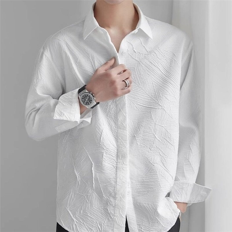 French Jacquard Relaxed Fit Overshirt