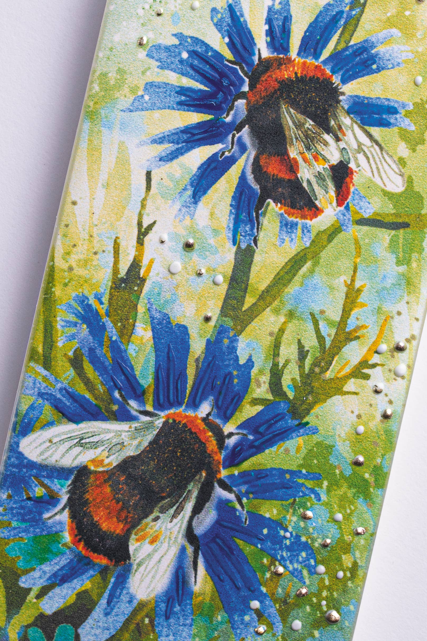 Flatyz Bees on Blue Flowers Candle
