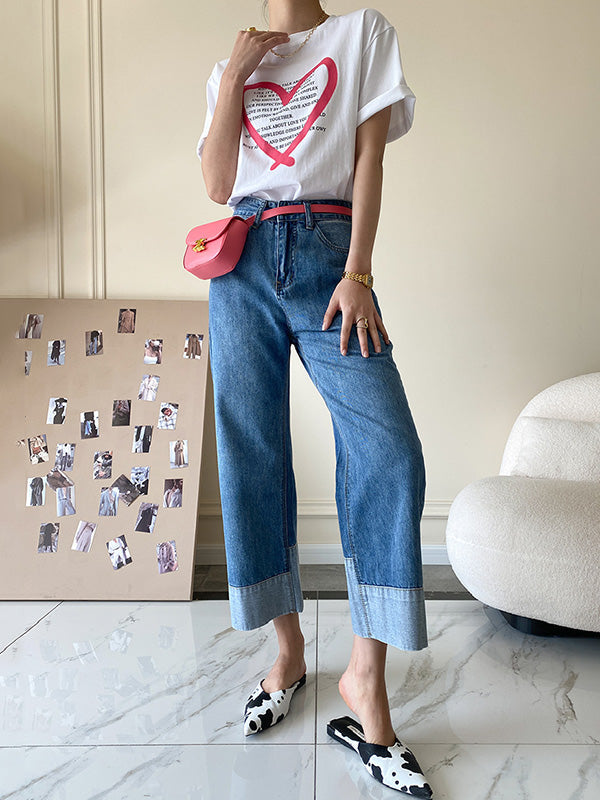 Original Loose Casual Wide Legs High-Waisted Jean Pants