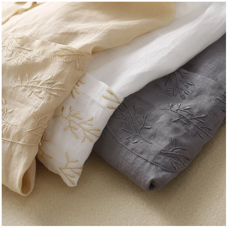 Relaxed Fit Casual Top with Three-Quarter Sleeves
