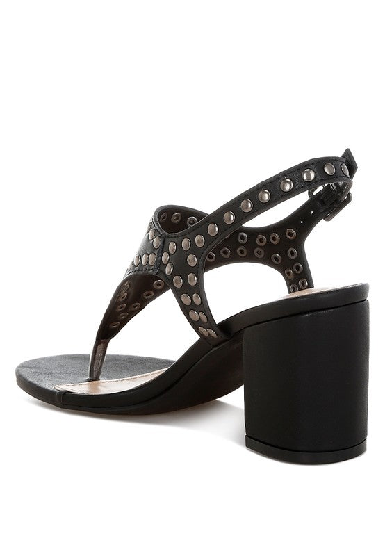 Nerina Studded Genuine Leather Sandals