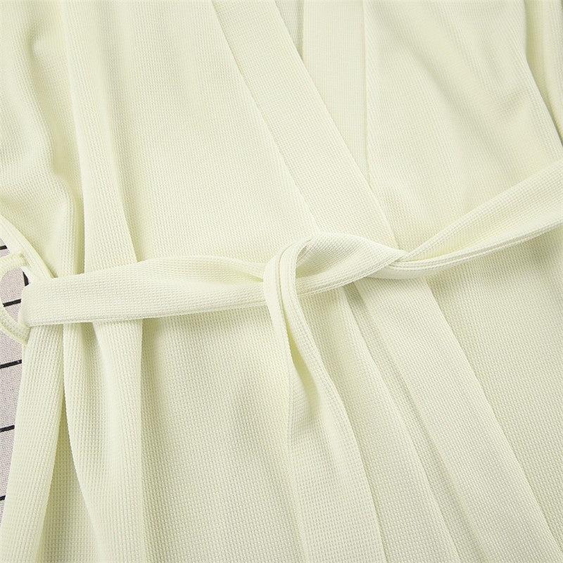 Waffle Knit Grid Shorts and Short Sleeve Pajama Set