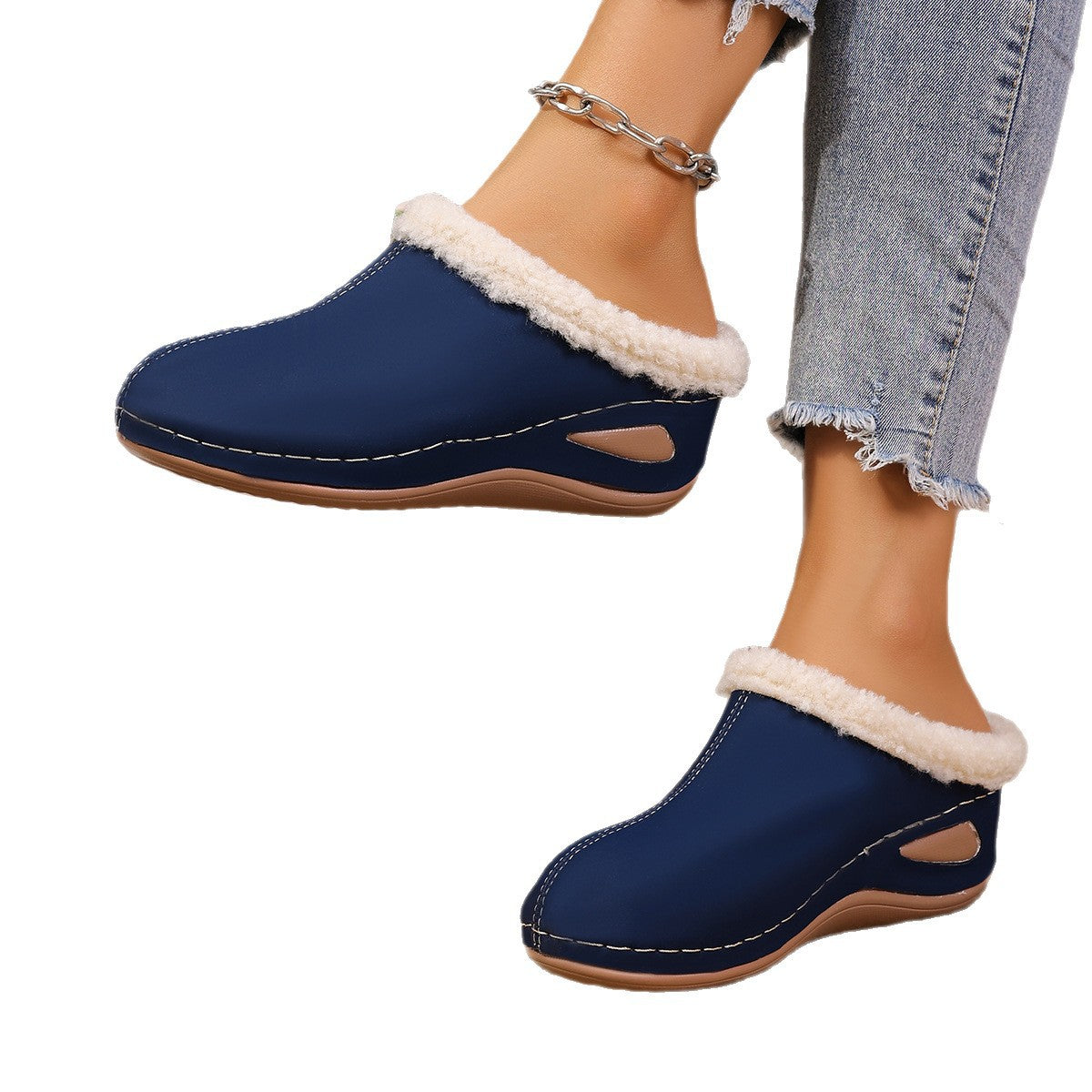 Plush Wedge Sandals