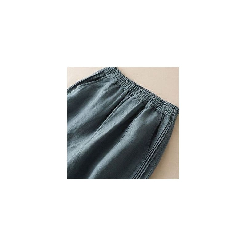 Slim Fit High-Waisted Straight Leg Casual Pants