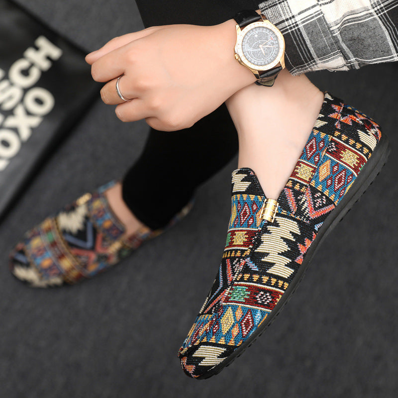 Men's Casual Slip-On Canvas Loafers | Breathable Round Toe Shoes