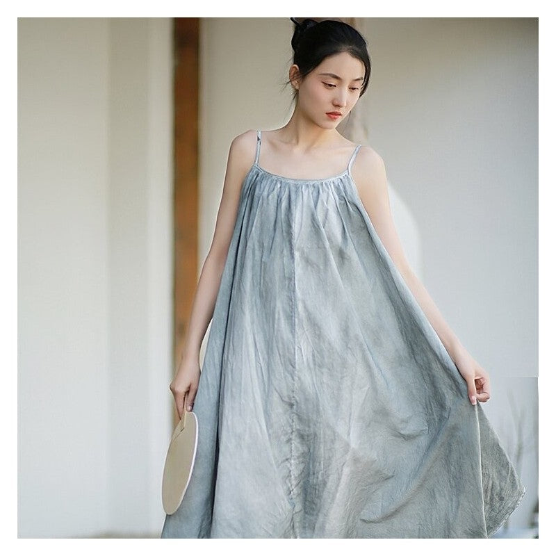 Stylish Tie-Dye Camisole Dress with Unique Design
