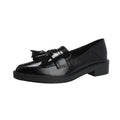 Women's Pointed-Toe Tassel Loafers - Slip-On Chunky Heel Shoes in Plus Sizes