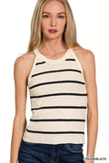 Stripe Sweater Tank Top