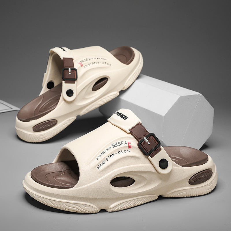 Men's EVA Slip-On Outdoor Slippers | Non-Slip Breathable Summer Slides