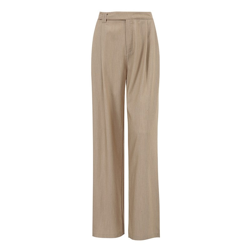 High Waisted Wide Leg trousers in Solid Color