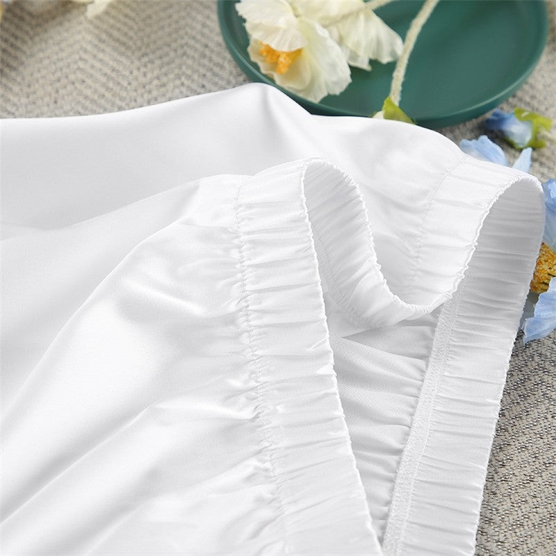 Tie-Waist Lace Robe and Pants Pajama Set
