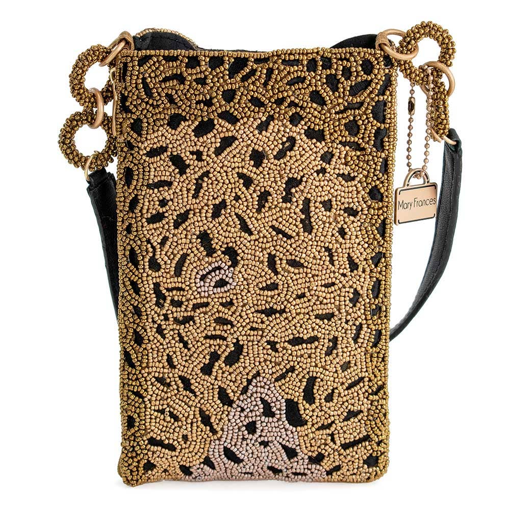 Mary Frances Gone Wild Beaded Crossbody Phone Bag