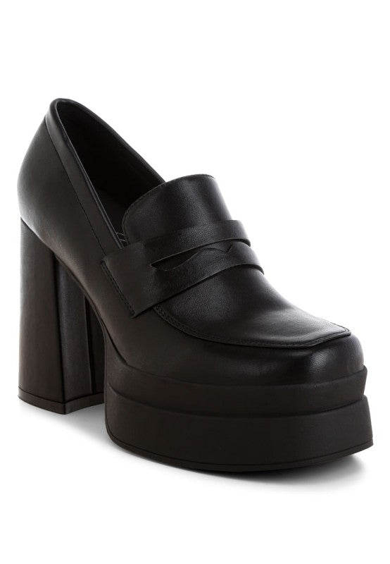 Oryana Chunky Platform Heel Loafers