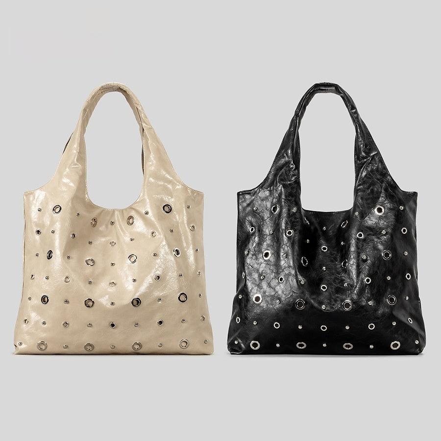 Women's High-Capacity Studded Tote Bag – Cutout Design | Sarah Express