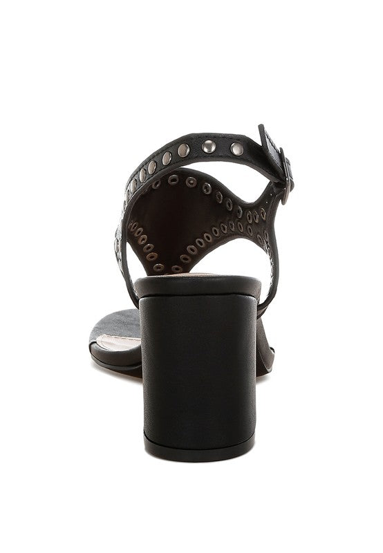 Nerina Studded Genuine Leather Sandals