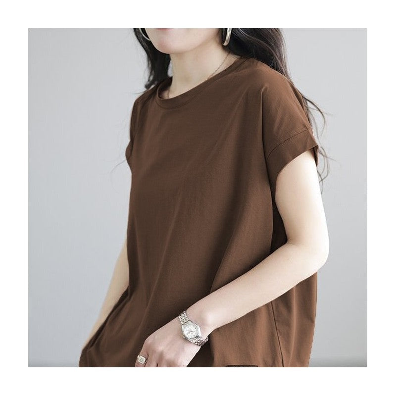 Relaxed Fit Hollow-Out Base Top - Effortless Style for a Youthful Look