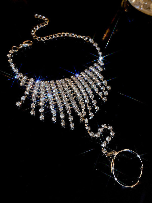 Rhine Stones Tasseled Bracelet Accessories