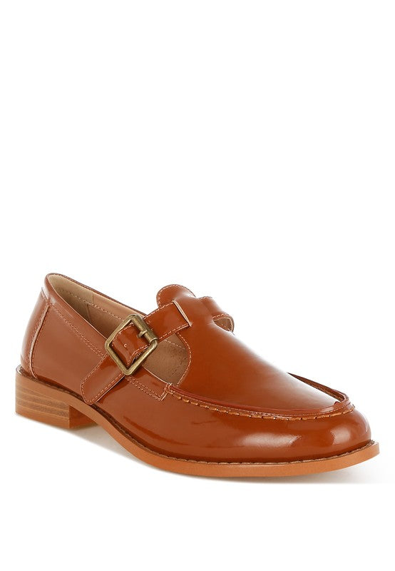 Swenson Patent Pleather Mary Jane Loafers