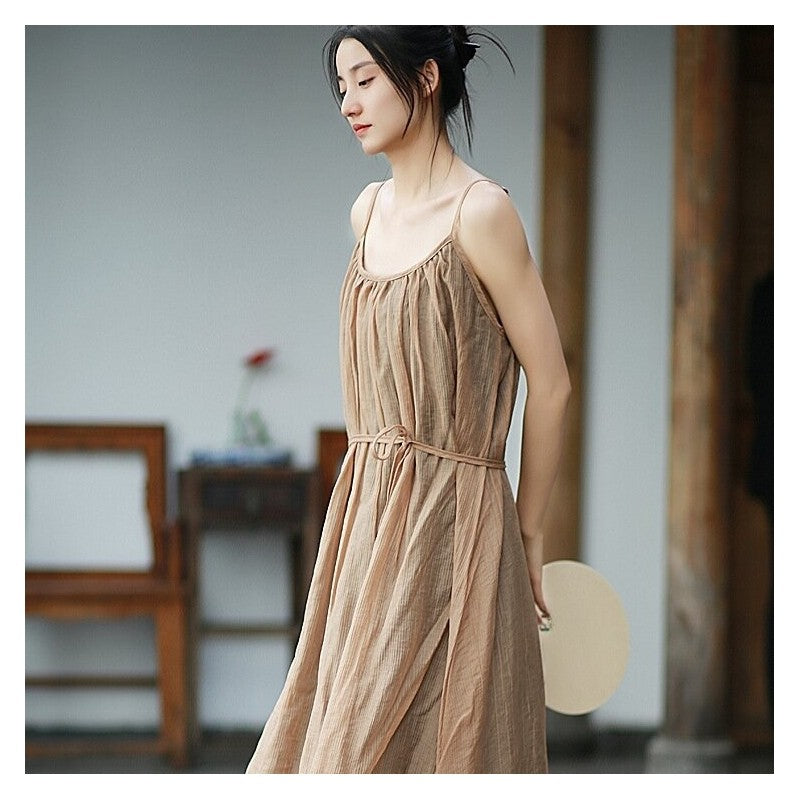 Casual and Elegant Solid Color Camisole Dress