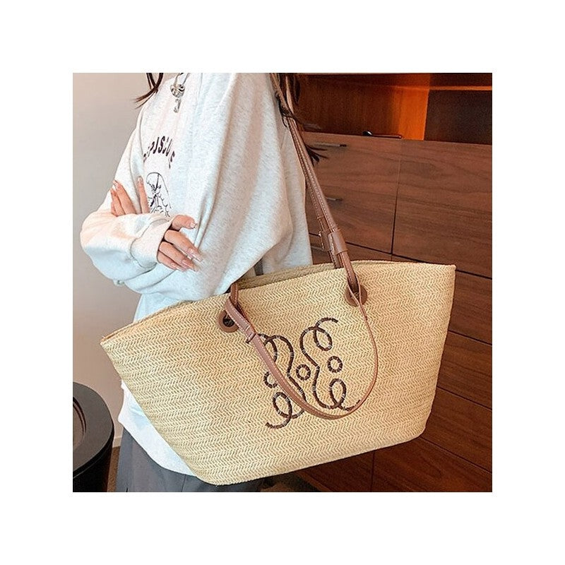 Handcrafted Oversized Woven Tote with Ample Storage