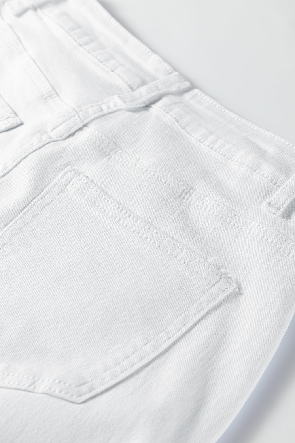 White Bow Knot Side Detail Straight Leg Loose Jeans