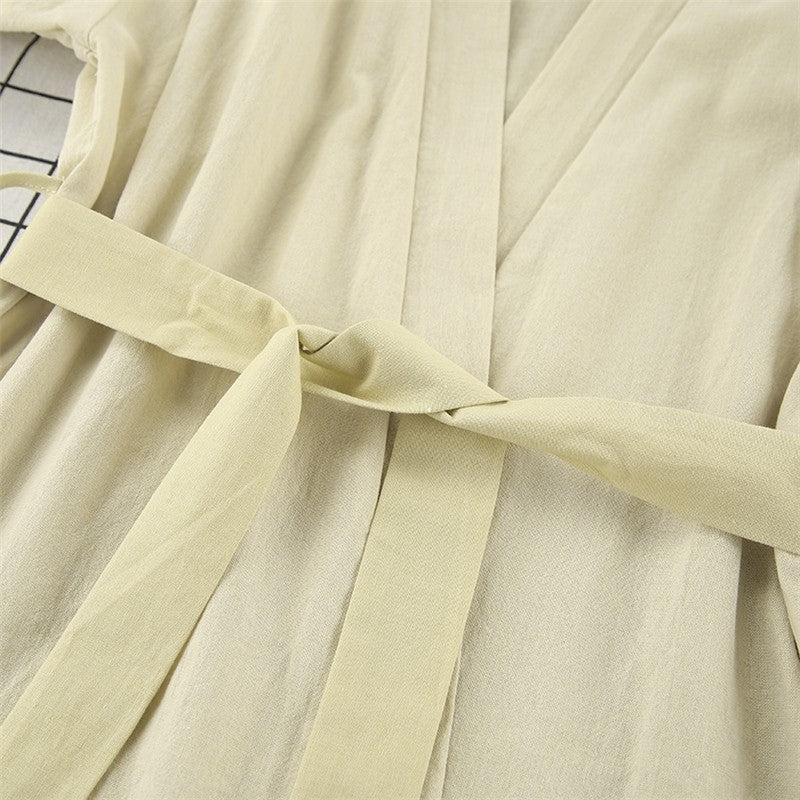 Solid Color Long Sleeve Pajama Set