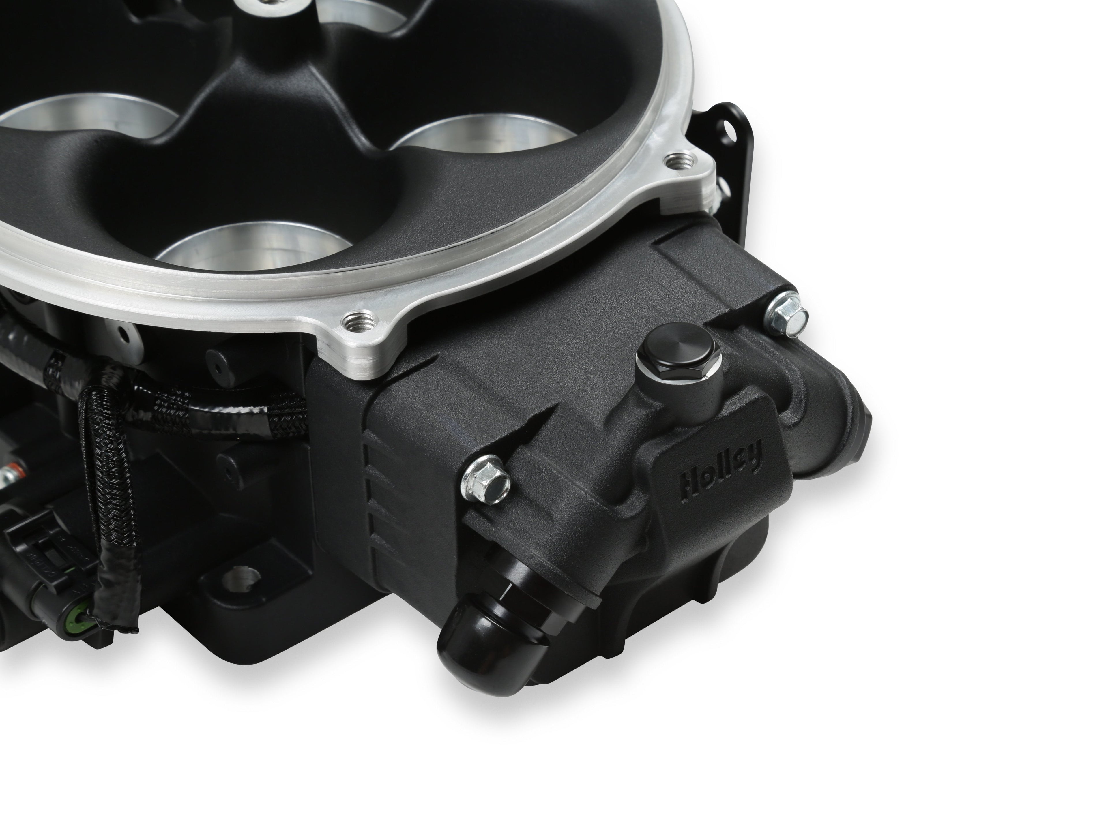 EFI Terminator X Stealth 4500 Service Throttle Body - Black - 4 Injectors - 650 HP - Secondary Throttle Body