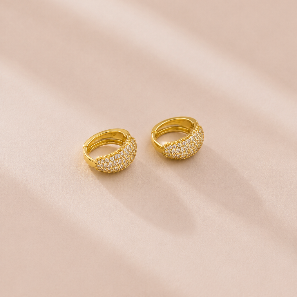Daisy Diamond Hoops