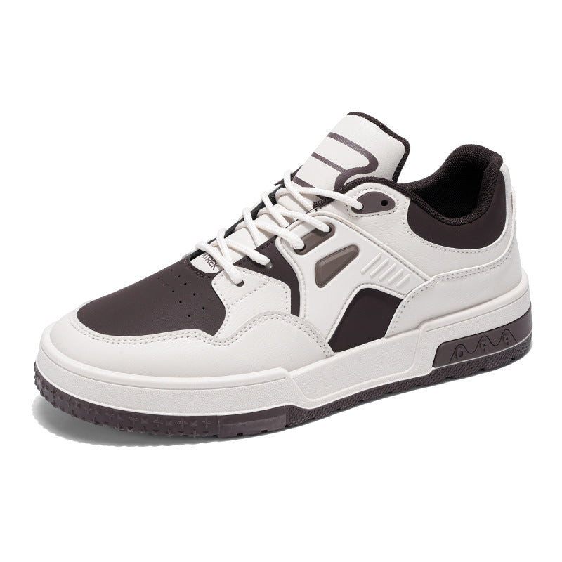 Men's Chunky Low-Top Sneakers - Casual Skate Shoes with Thick Rubber Sole
