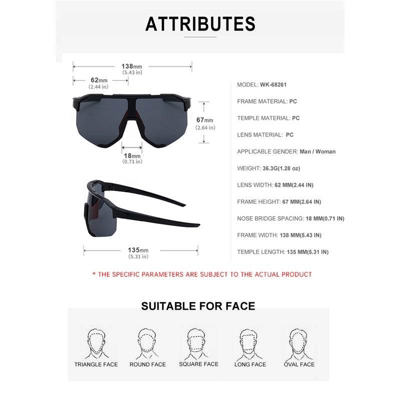 UV400 UV Protection Outdoor Sports Cycling Eyewear Sunglasses