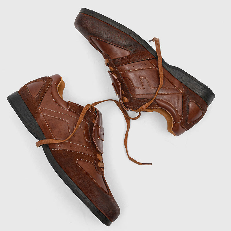 Men's Minimalist Derby Shoes | Microfiber Lace-Up Casual Dress Shoes for Men