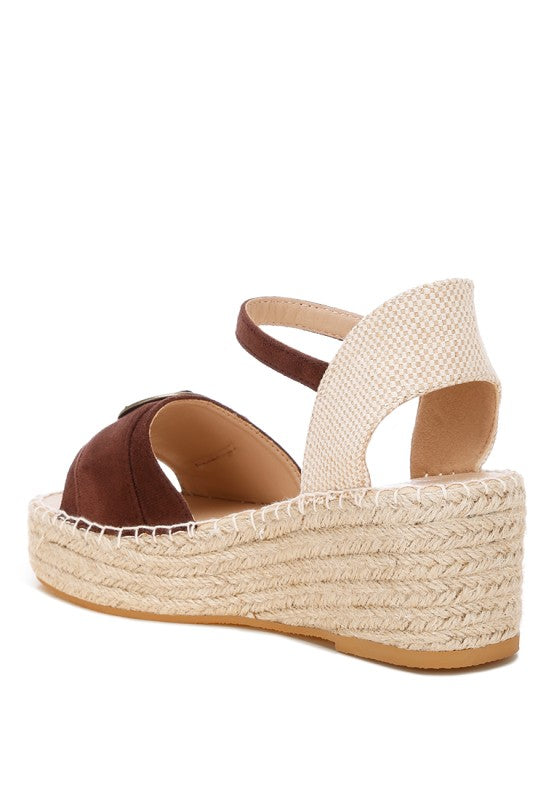 Amilta Buckle Detail Espadrille Wedges