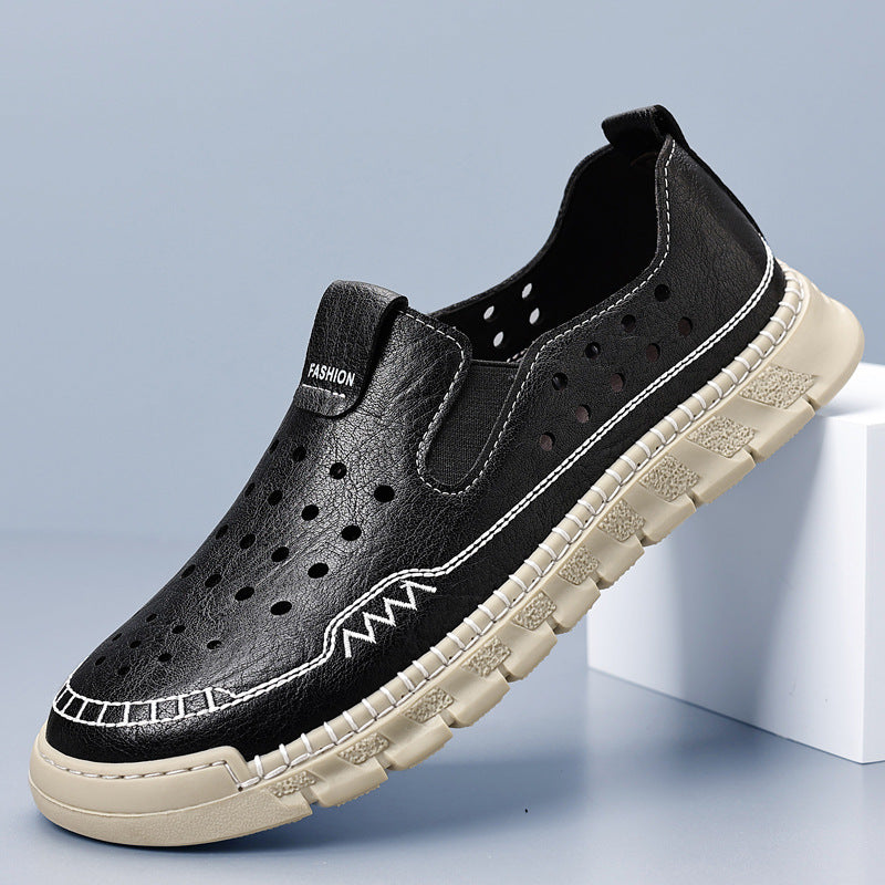 Men's Breathable Hollowed-Out Slip-On Casual Shoes | Summer Comfort Footwear