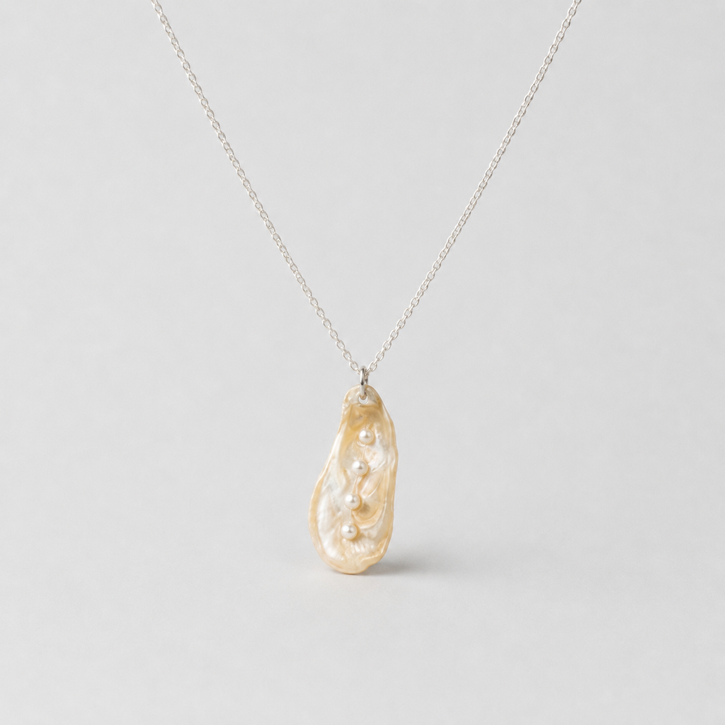 Oyster Shell Necklace ~ Madeline
