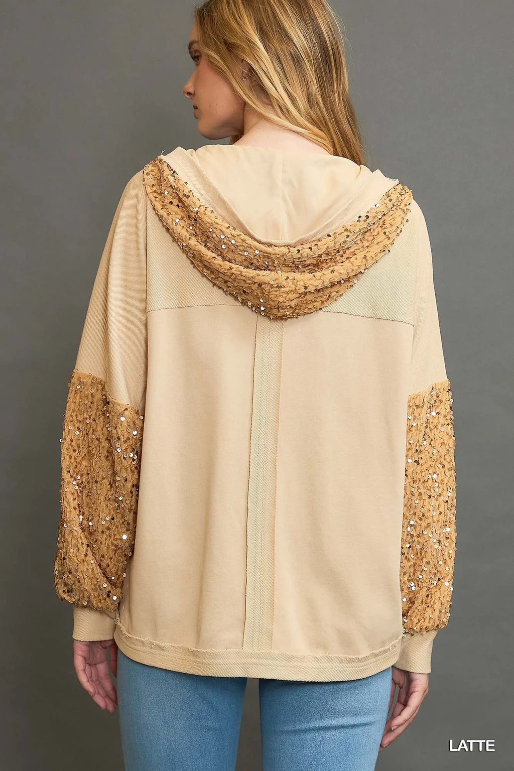 Sequined French Terry Jacket