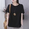 Solid Color Plus Size T-Shirt