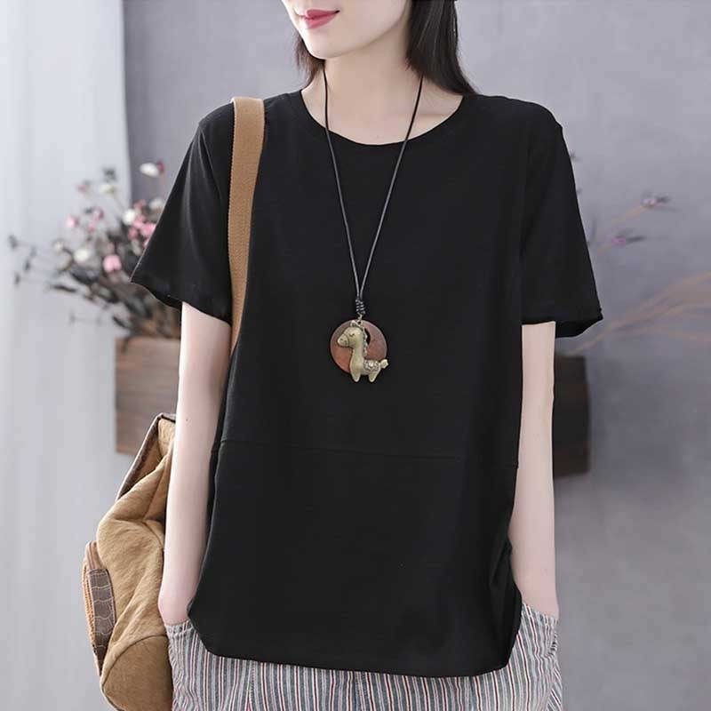 Solid Color Plus Size T-Shirt