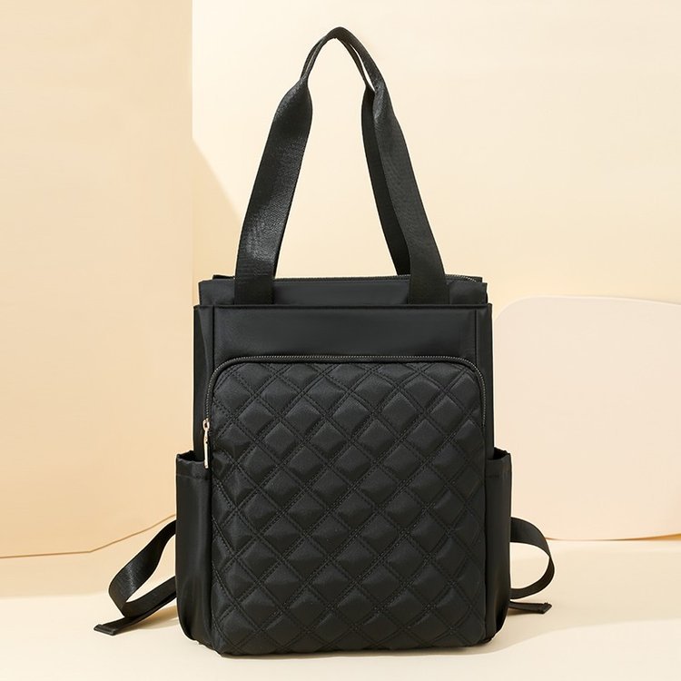 Diamond-Pattern Embroidered Backpack for Women | Dual-Handle Oxford Cloth Backpack | Sarah Express