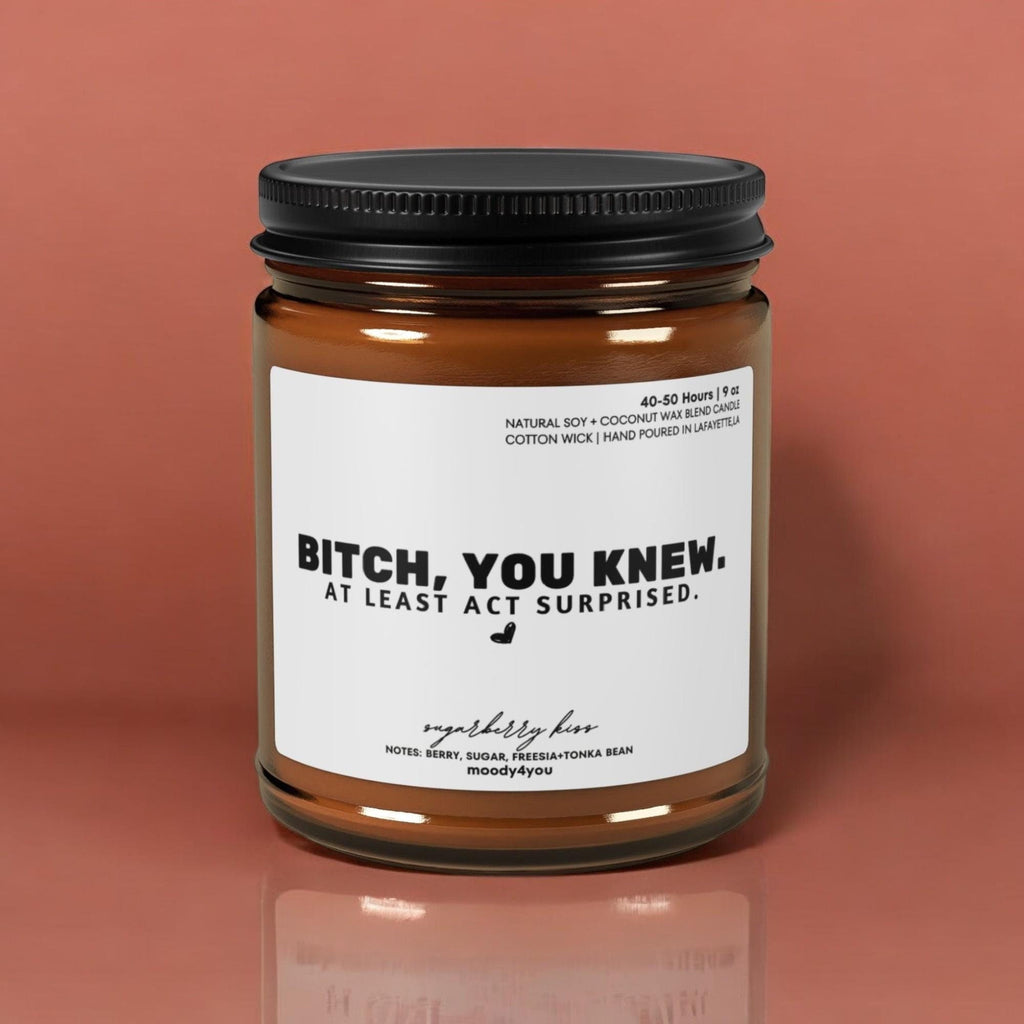 Funny Sarcastic Bridesmaid Proposal Candle, Bitch You Knew Soy Coconut Blend