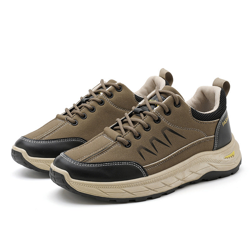 Men's Waterproof Thick-Sole Sneakers | Casual Lace-Up Shoes for Men