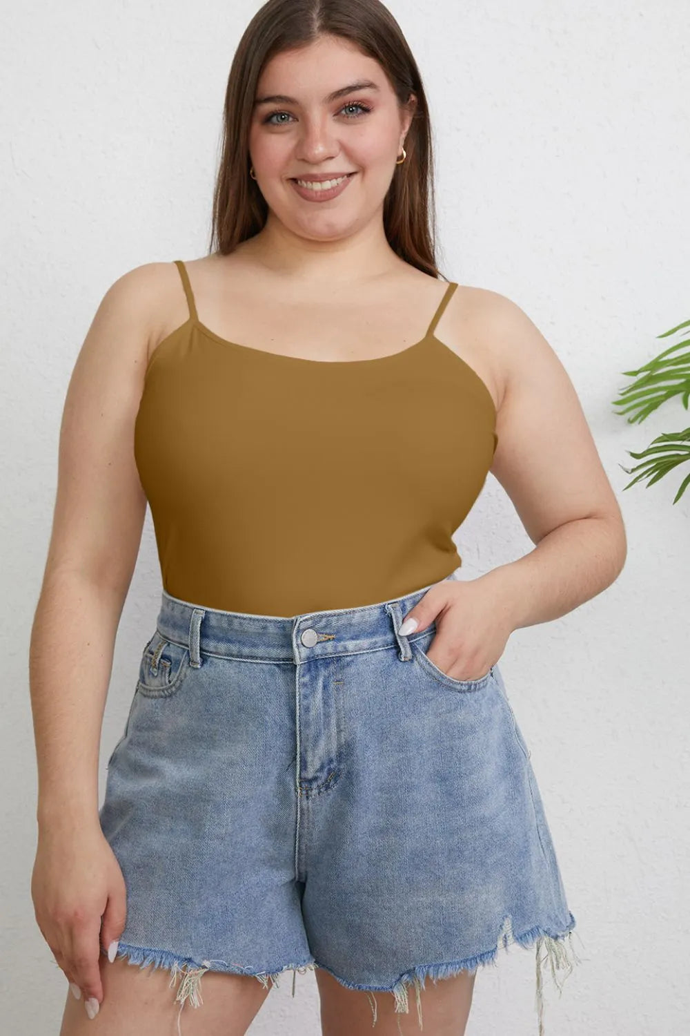 Full Size Round Neck Slim Cami Plus Size