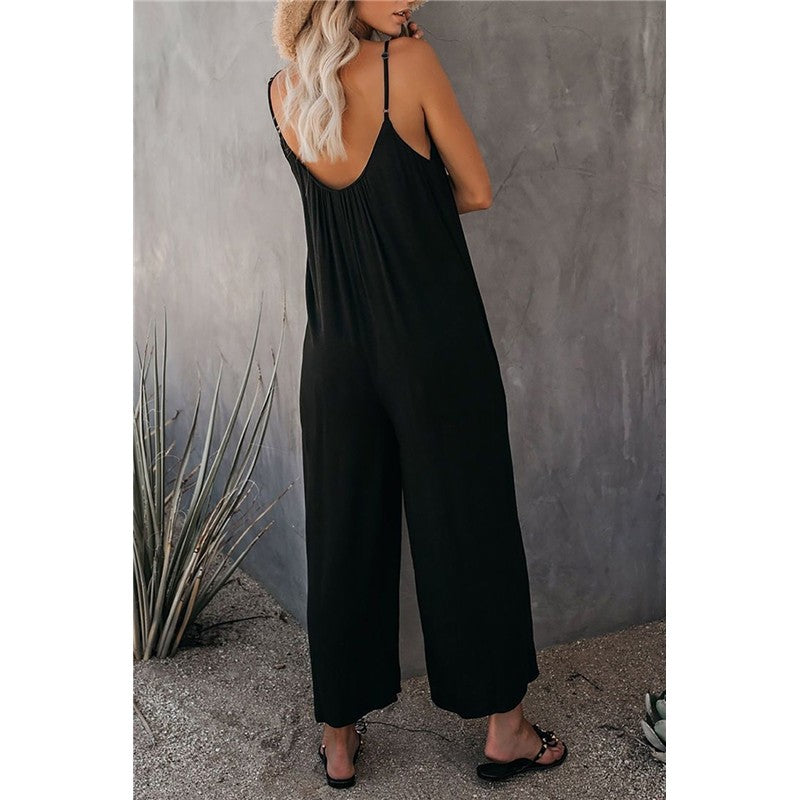 Spaghetti Strap Wide Leg Jumpsuit