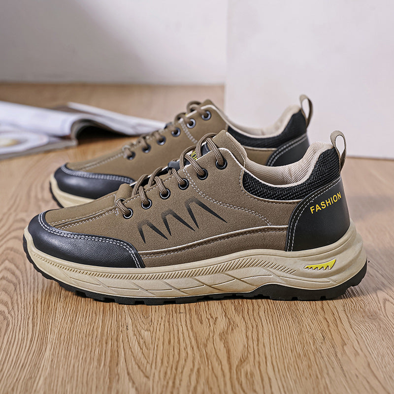 Men's Waterproof Thick-Sole Sneakers | Casual Lace-Up Shoes for Men