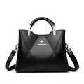 Women's High-Capacity Tote Bag & Shoulder Bag – PU Leather Plaid Crossbody Handbag