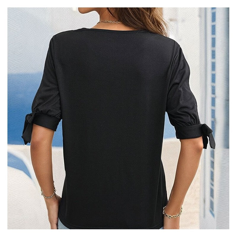Hollow Out Cold Shoulder Black Fashion Top
