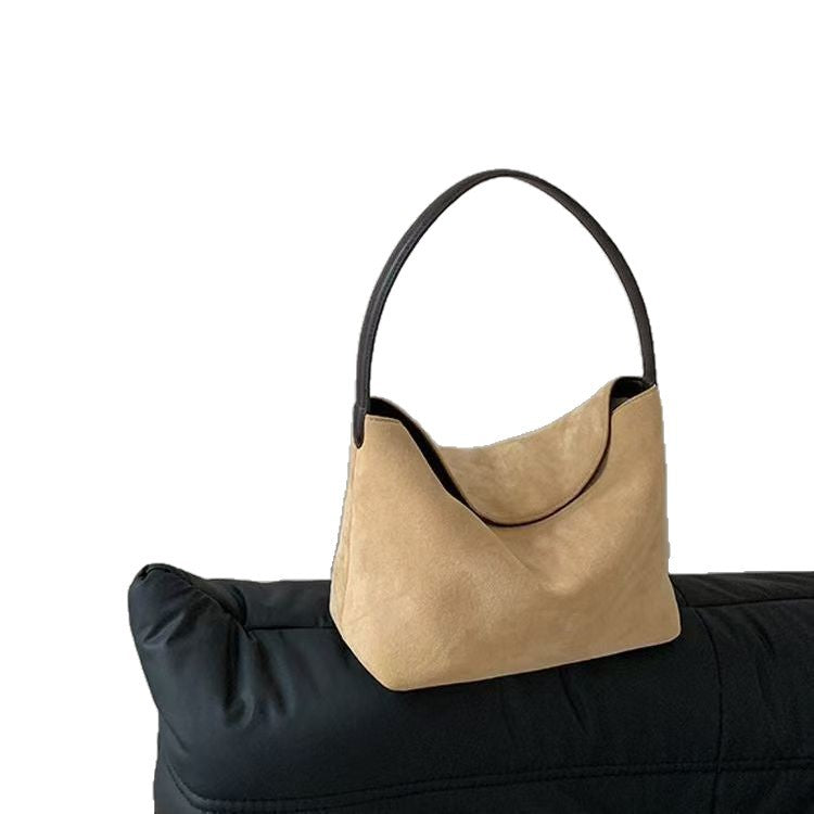 Retro Suede Women's Handbag – Korean Niche Design Shoulder & Underarm Bag